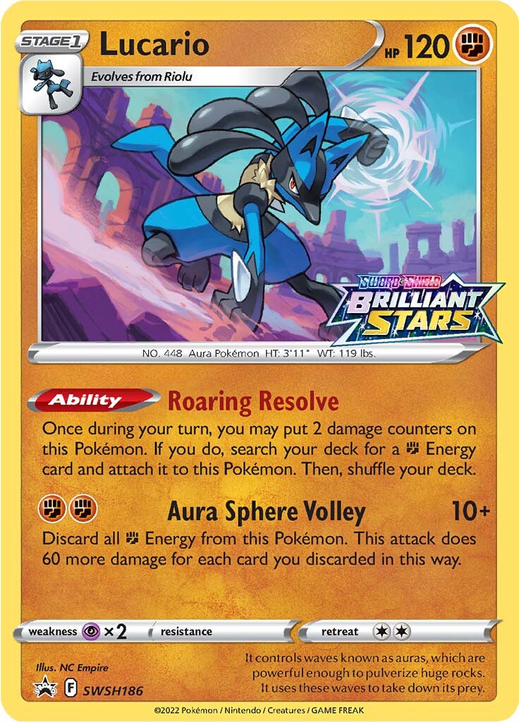 Lucario (SWSH186) (Prerelease Promo) [Sword & Shield: Black Star Promos] | Card Merchant Takapuna