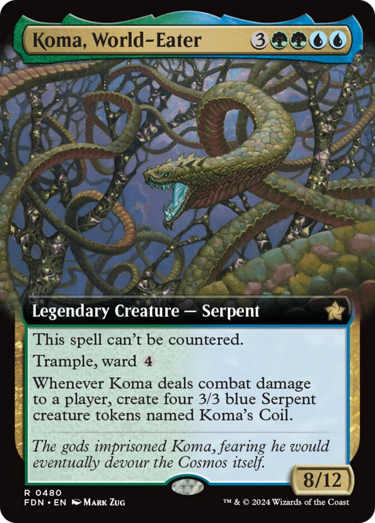 Koma, World-Eater (Extended Art) [Foundations] | Card Merchant Takapuna