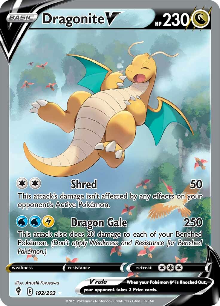 Dragonite V (192/203) [Sword & Shield: Evolving Skies] | Card Merchant Takapuna