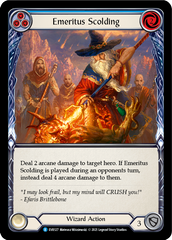 Emeritus Scolding (Blue) [EVR127] (Everfest)  1st Edition Rainbow Foil | Card Merchant Takapuna