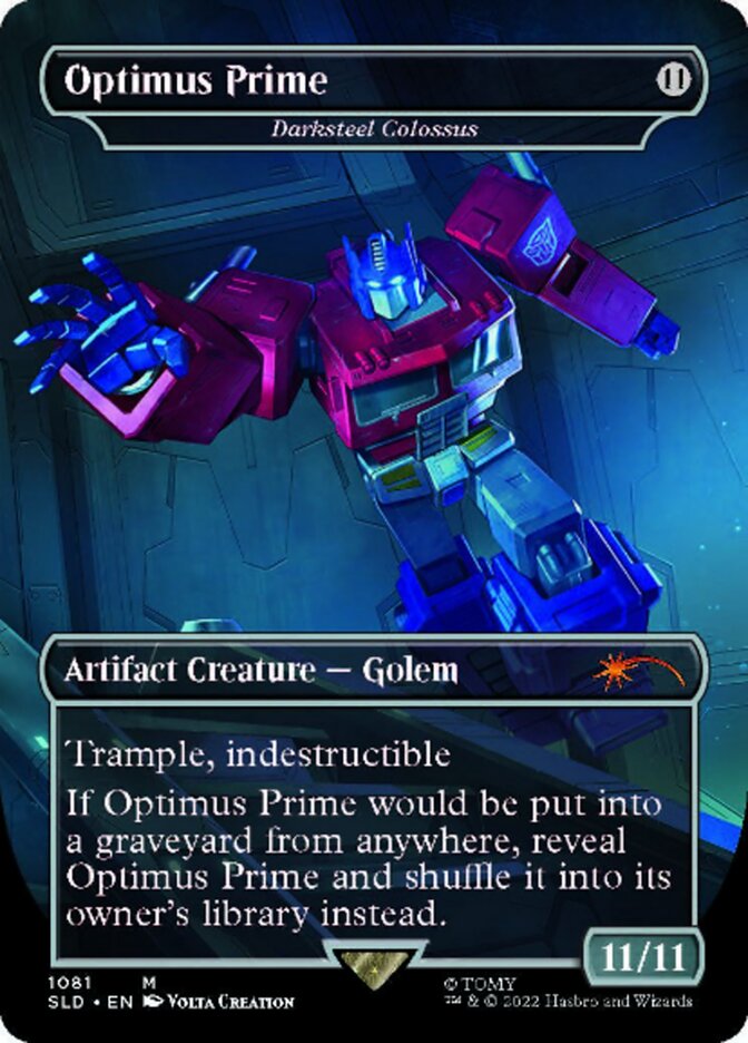 Darksteel Colossus - Optimus Prime (Borderless) [Secret Lair Drop Series] | Card Merchant Takapuna