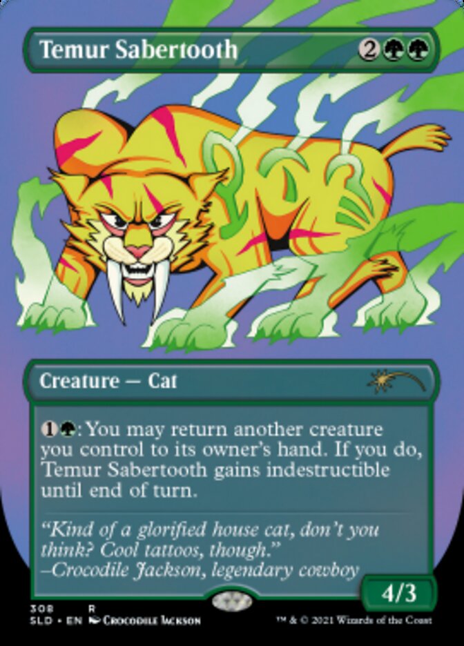 Temur Sabertooth (Borderless) [Secret Lair Drop Series] | Card Merchant Takapuna