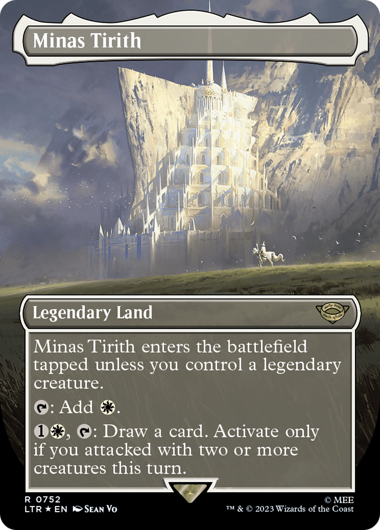 Minas Tirith (Borderless) (Surge Foil) [The Lord of the Rings: Tales of Middle-Earth] | Card Merchant Takapuna