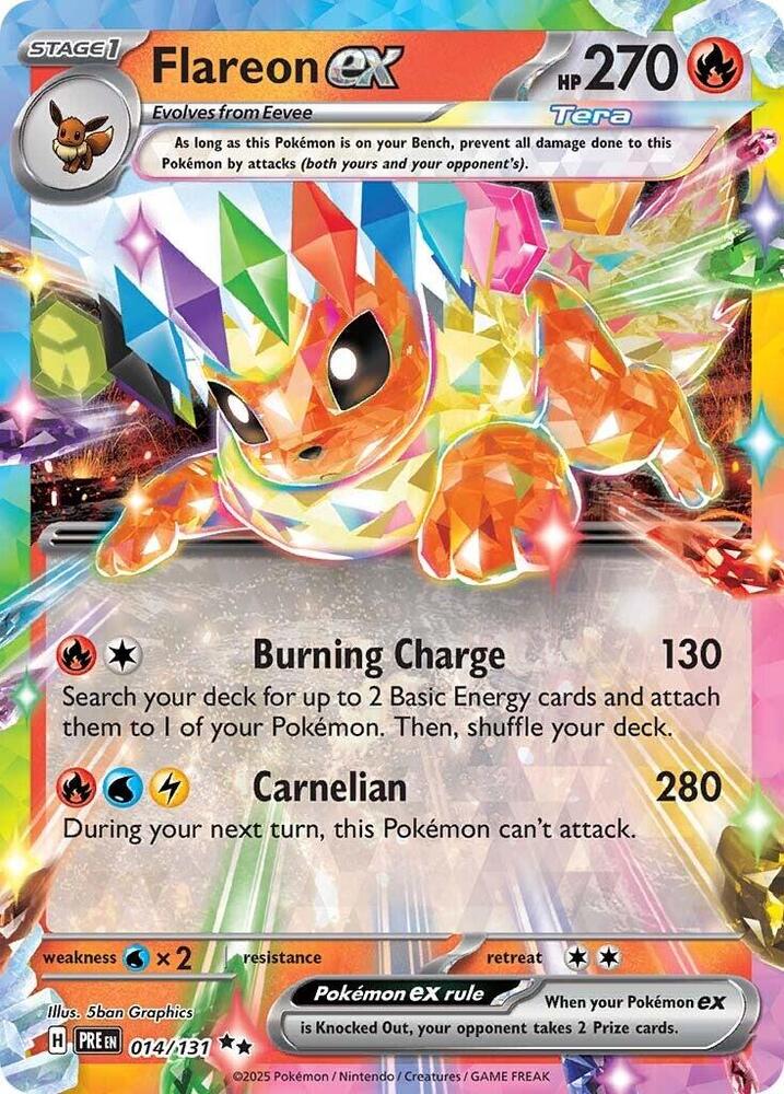 Flareon ex (014/131) [Scarlet & Violet: Prismatic Evolutions] | Card Merchant Takapuna