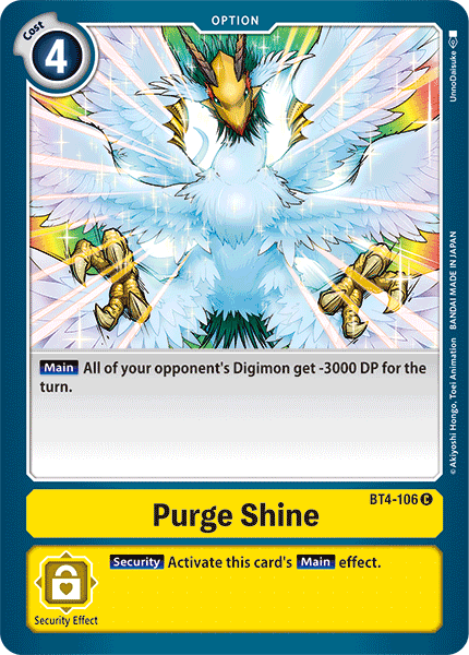 Purge Shine [BT4-106] [Great Legend] | Card Merchant Takapuna