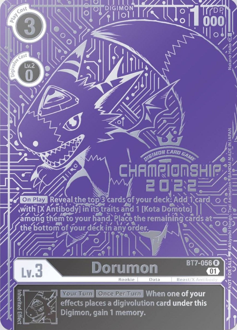 Dorumon [BT7-056] (2022 Championship Finals Top 16) [Next Adventure Promos] | Card Merchant Takapuna