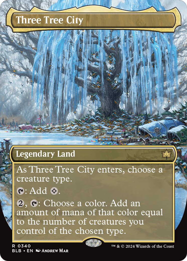 Three Tree City (Borderless) (0340) [Bloomburrow] | Card Merchant Takapuna