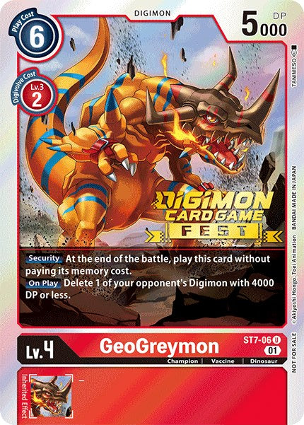 GeoGreymon [ST7-06] (Digimon Card Game Fest 2022) [Starter Deck: Gallantmon Promos] | Card Merchant Takapuna