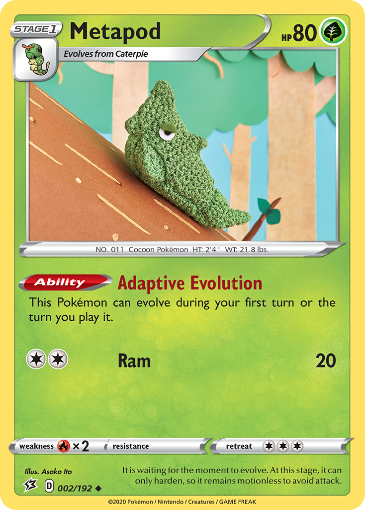 Metapod (002/192) [Sword & Shield: Rebel Clash] | Card Merchant Takapuna