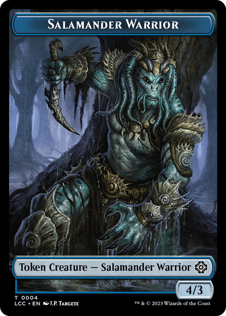 Salamander Warrior // Shapeshifter Double-Sided Token [The Lost Caverns of Ixalan Commander Tokens] | Card Merchant Takapuna