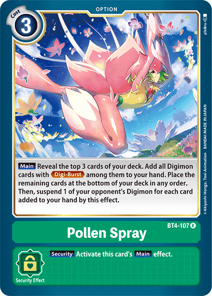 Pollen Spray [BT4-107] [Great Legend] | Card Merchant Takapuna