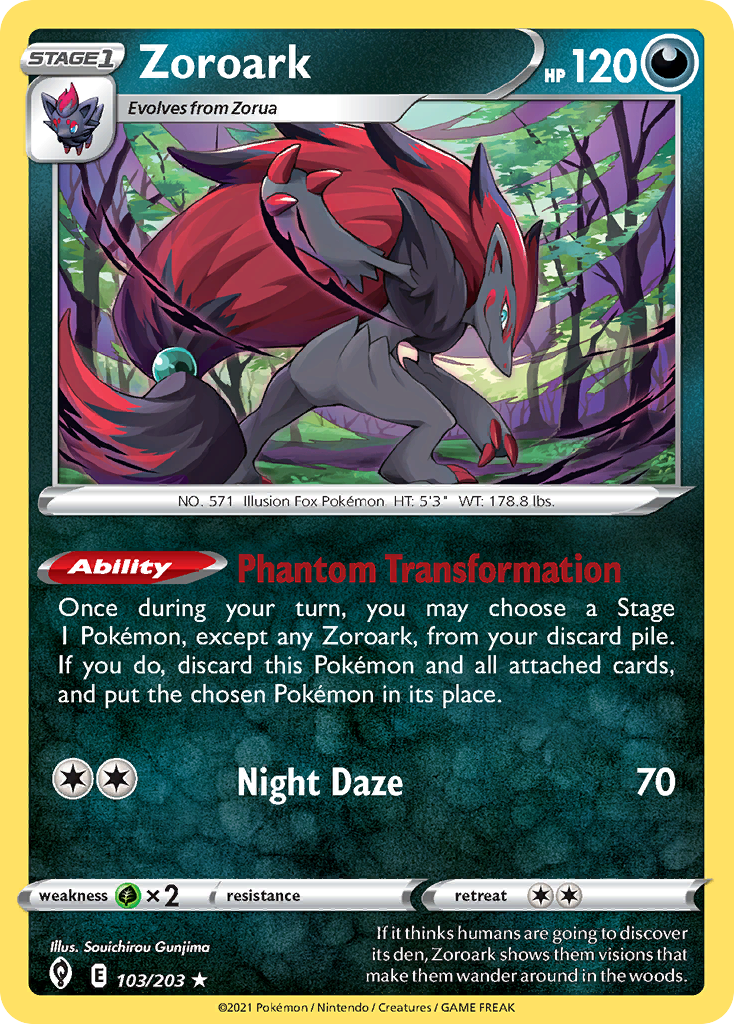 Zoroark (103/203) (Theme Deck Exclusive) [Sword & Shield: Evolving Skies] | Card Merchant Takapuna