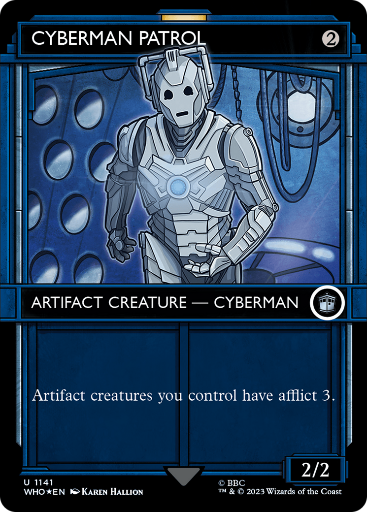 Cyberman Patrol (Showcase) (Surge Foil) [Doctor Who] | Card Merchant Takapuna