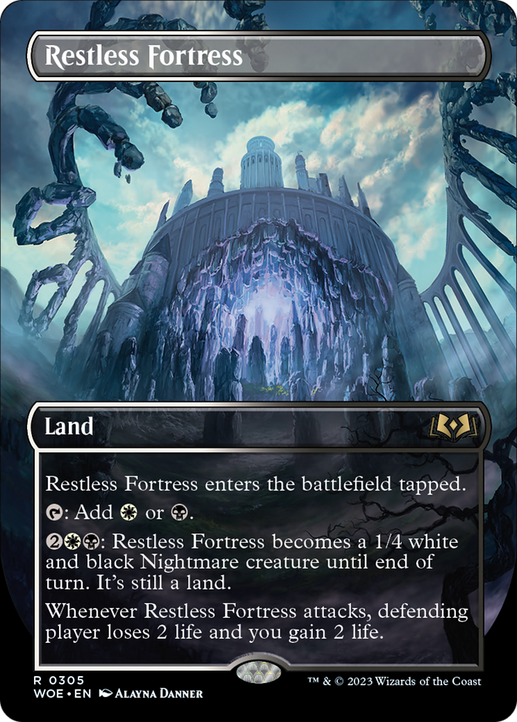 Restless Fortress (Borderless Alternate Art) [Wilds of Eldraine] | Card Merchant Takapuna