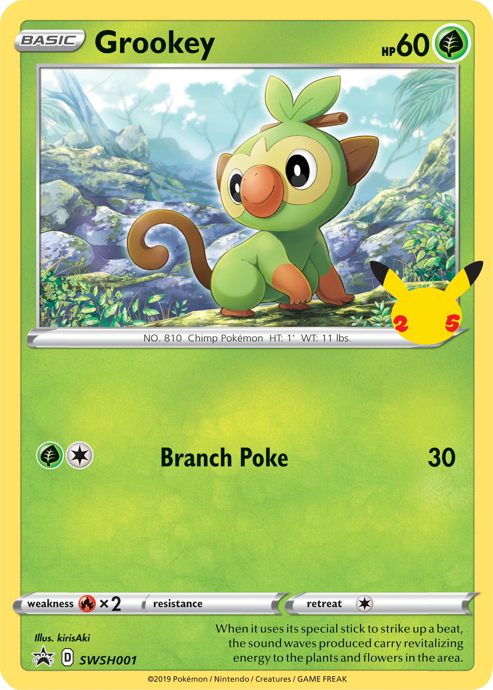 Grookey (SWSH001) (Jumbo Card) [First Partner Pack] | Card Merchant Takapuna