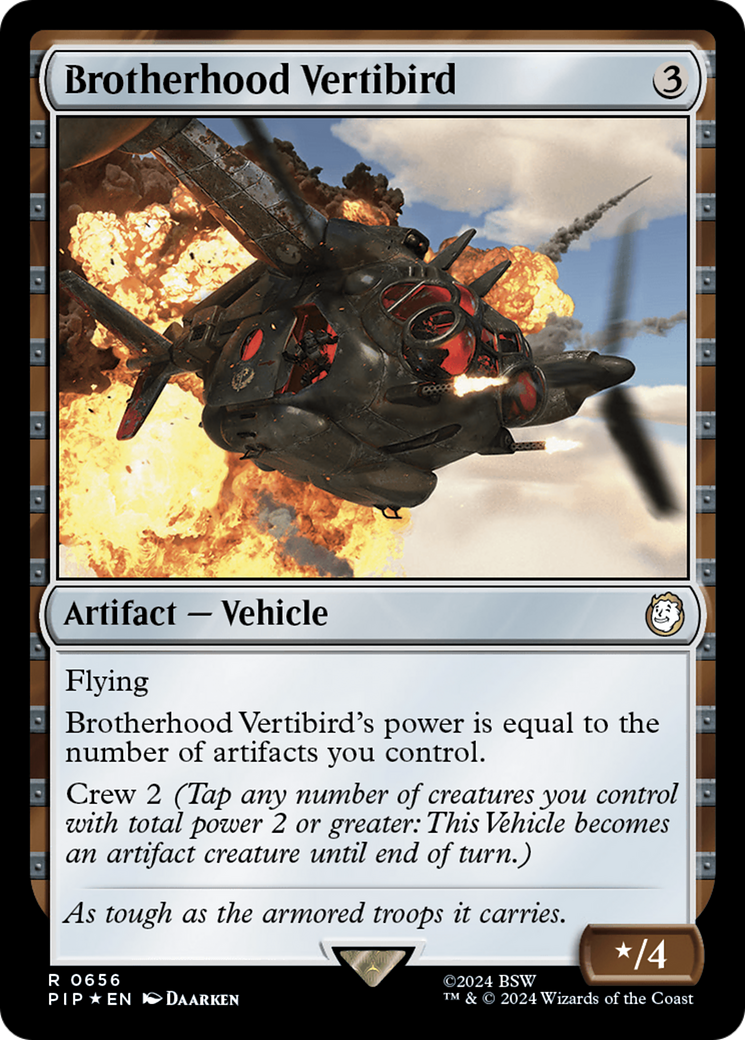 Brotherhood Vertibird (Surge Foil) [Fallout] | Card Merchant Takapuna