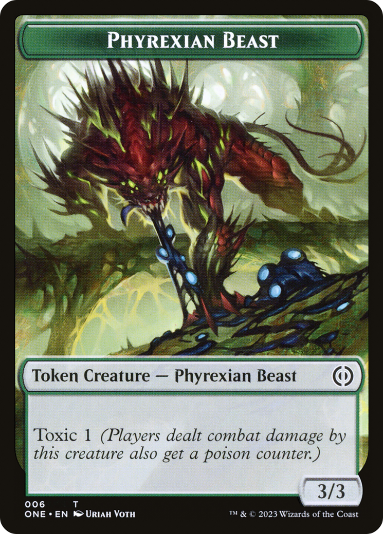 Phyrexian Beast Token [Phyrexia: All Will Be One Tokens] | Card Merchant Takapuna