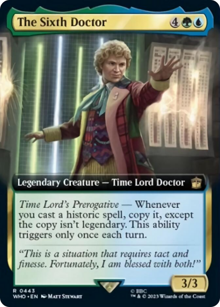 The Sixth Doctor (Extended Art) [Doctor Who] | Card Merchant Takapuna