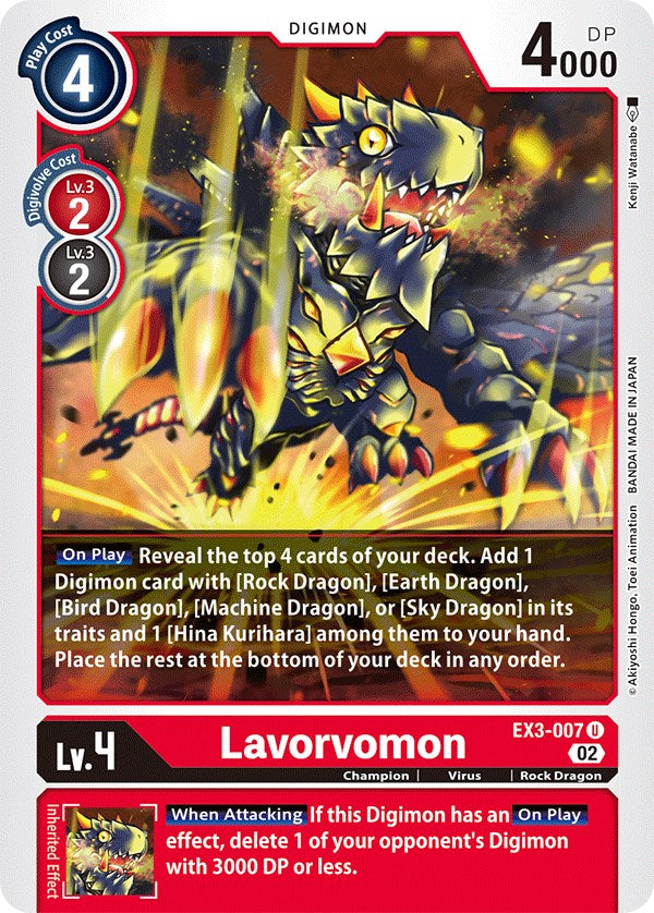 Lavorvomon [EX3-007] [Draconic Roar] | Card Merchant Takapuna