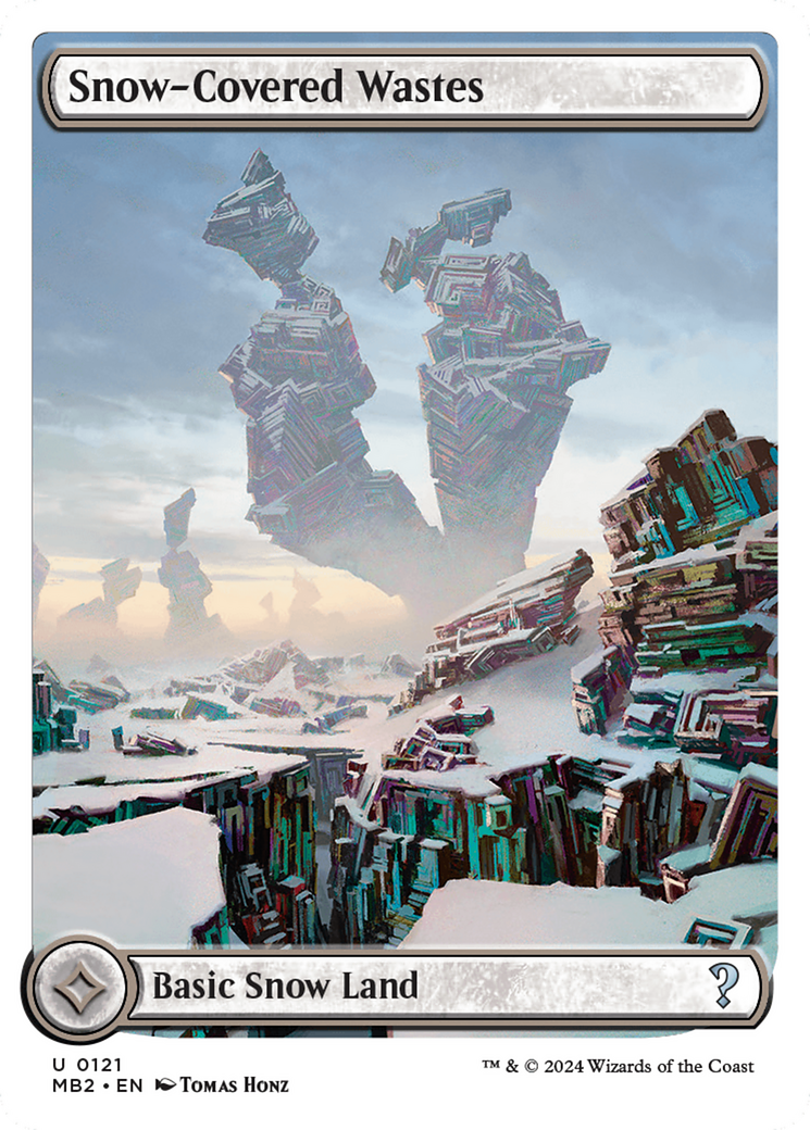 Snow-Covered Wastes (White Border) [Mystery Booster 2] | Card Merchant Takapuna