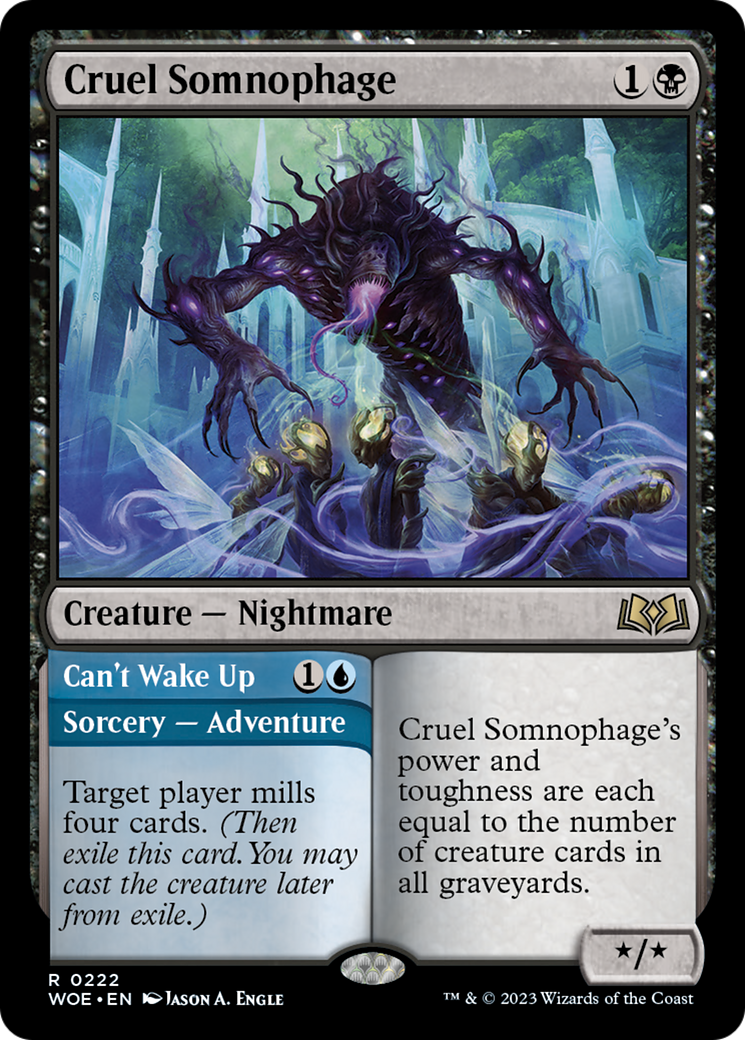 Cruel Somnophage // Can't Wake Up [Wilds of Eldraine] | Card Merchant Takapuna