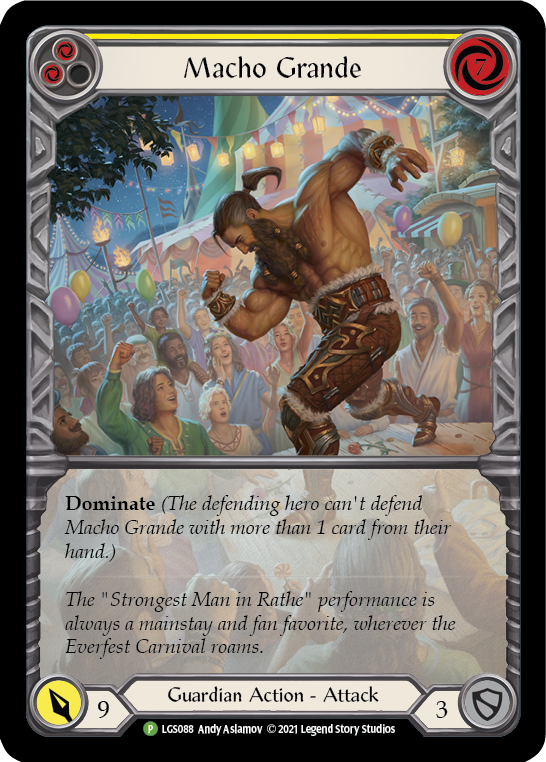 Macho Grande (Yellow) [LGS088] (Promo)  Rainbow Foil | Card Merchant Takapuna