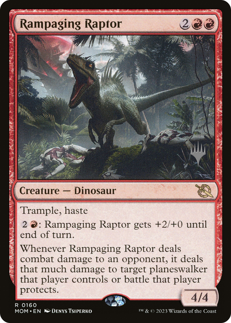 Rampaging Raptor (Promo Pack) [March of the Machine Promos] | Card Merchant Takapuna