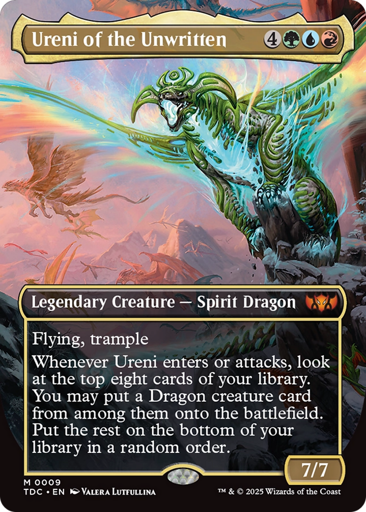 Ureni of the Unwritten (Borderless) [Tarkir: Dragonstorm Commander] | Card Merchant Takapuna