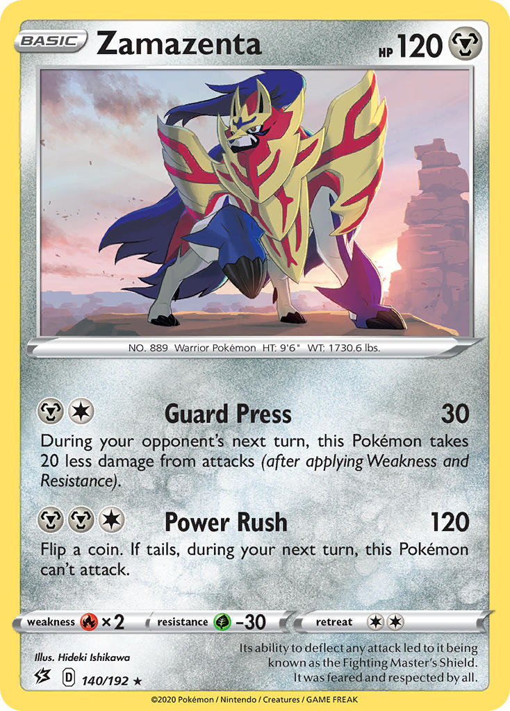 Zamazenta (140/192) (Cracked Ice Holo) (Theme Deck Exclusive) [Sword & Shield: Rebel Clash] | Card Merchant Takapuna