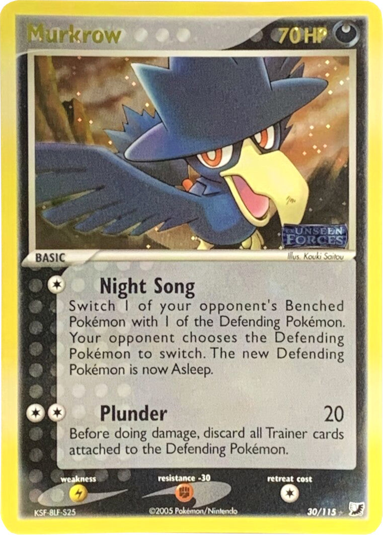 Murkrow (30/115) (Stamped) [EX: Unseen Forces] | Card Merchant Takapuna