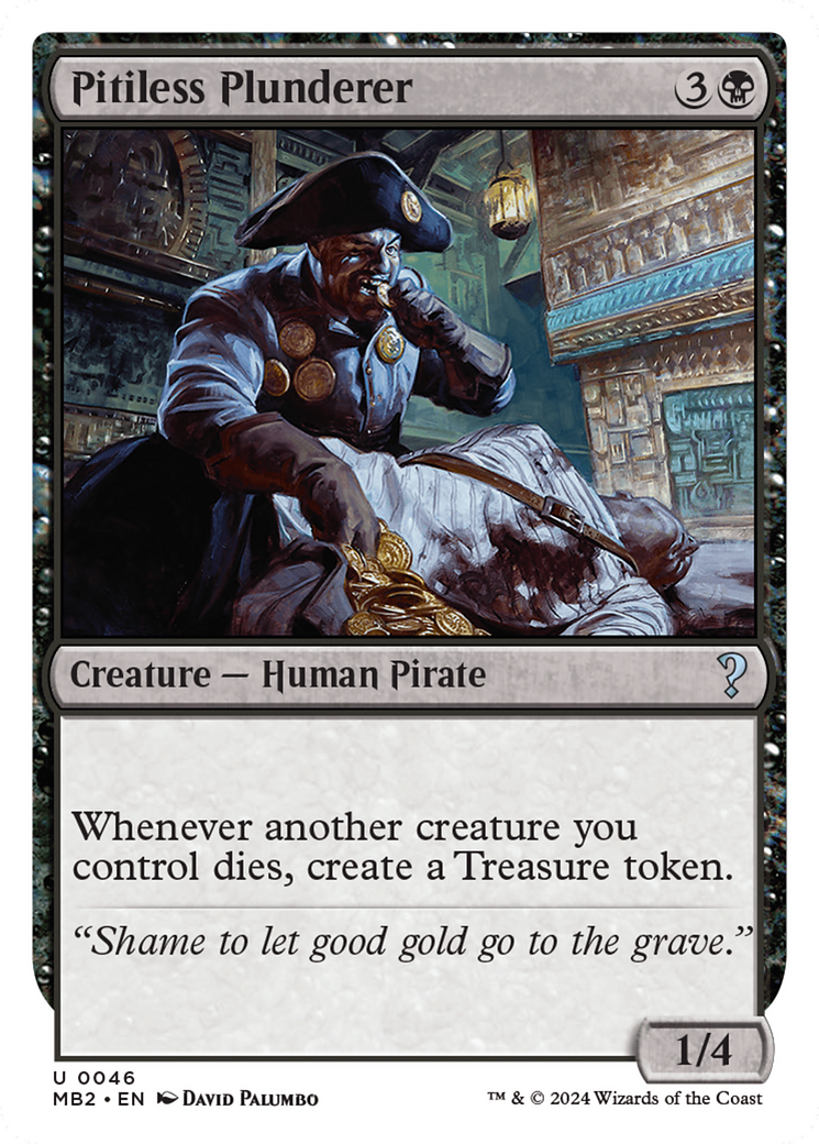 Pitiless Plunderer (White Border) [Mystery Booster 2] | Card Merchant Takapuna