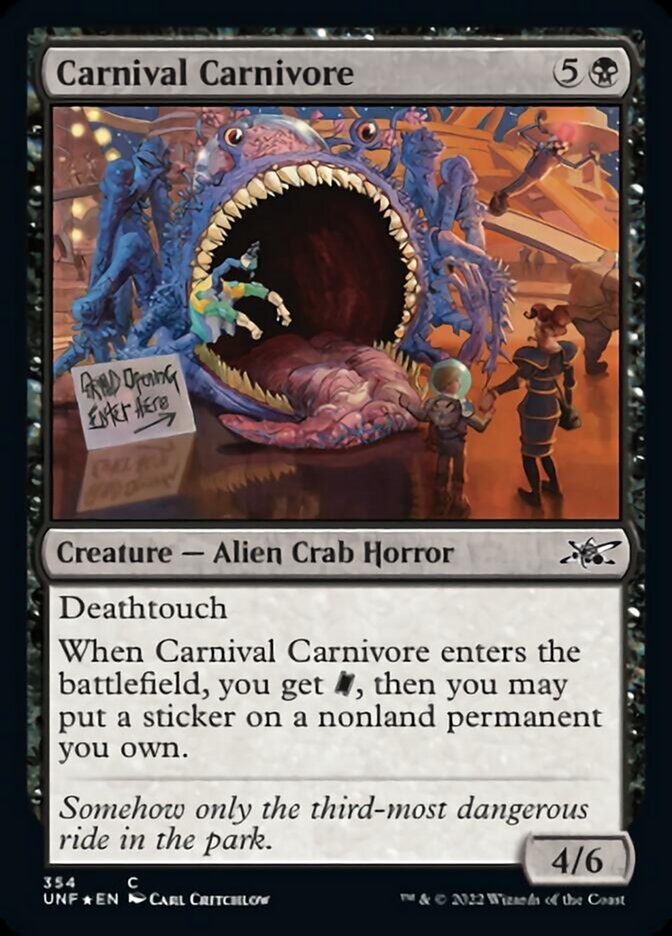 Carnival Carnivore (Galaxy Foil) [Unfinity] | Card Merchant Takapuna