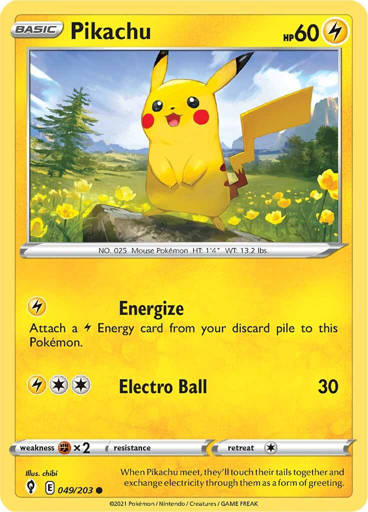 Pikachu (049/203) [Sword & Shield: Evolving Skies] | Card Merchant Takapuna