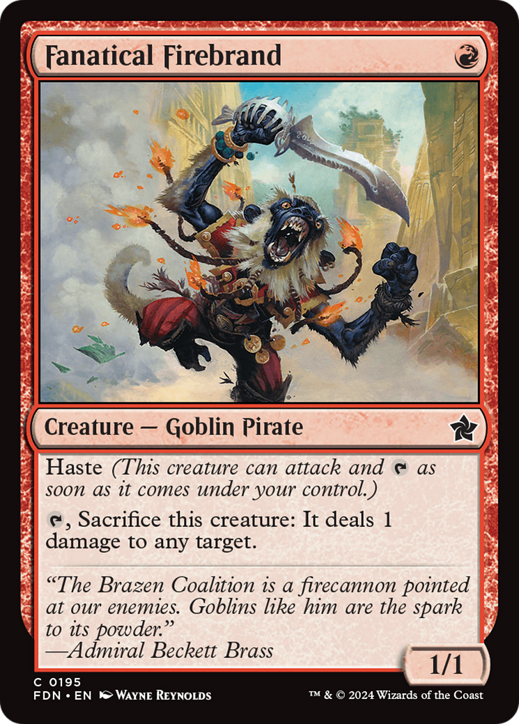 Fanatical Firebrand [Foundations] | Card Merchant Takapuna