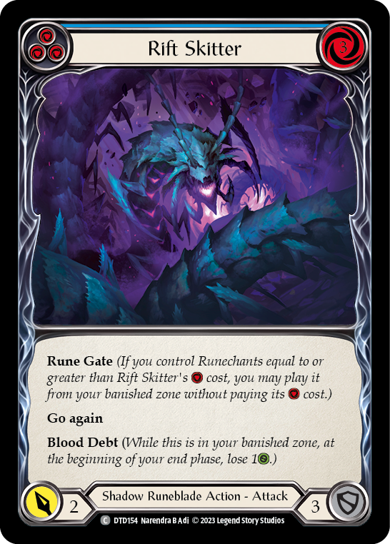 Rift Skitter (Blue) [DTD154] (Dusk Till Dawn) | Card Merchant Takapuna