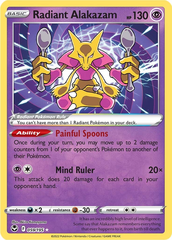 Radiant Alakazam (059/195) [Sword & Shield: Silver Tempest] | Card Merchant Takapuna