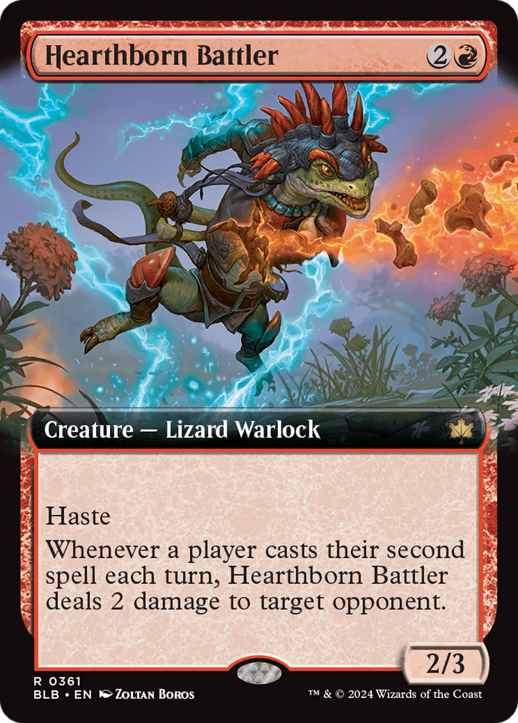 Hearthborn Battler (Extended Art) [Bloomburrow] | Card Merchant Takapuna