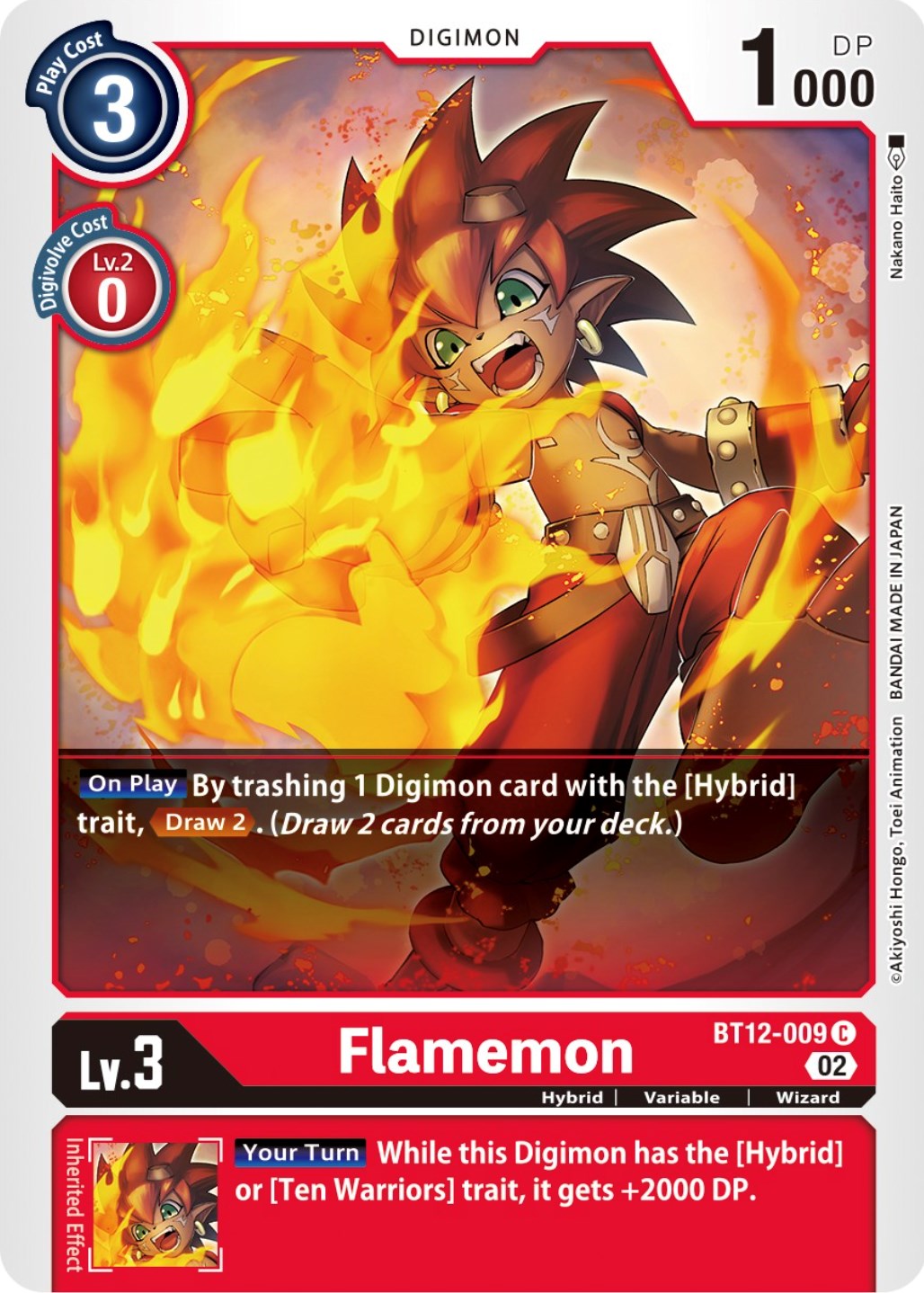 Flamemon [BT12-009] [Across Time] | Card Merchant Takapuna