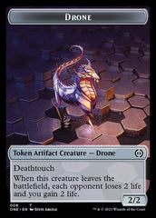 Rebel // Drone Double-Sided Token [Phyrexia: All Will Be One Tokens] | Card Merchant Takapuna