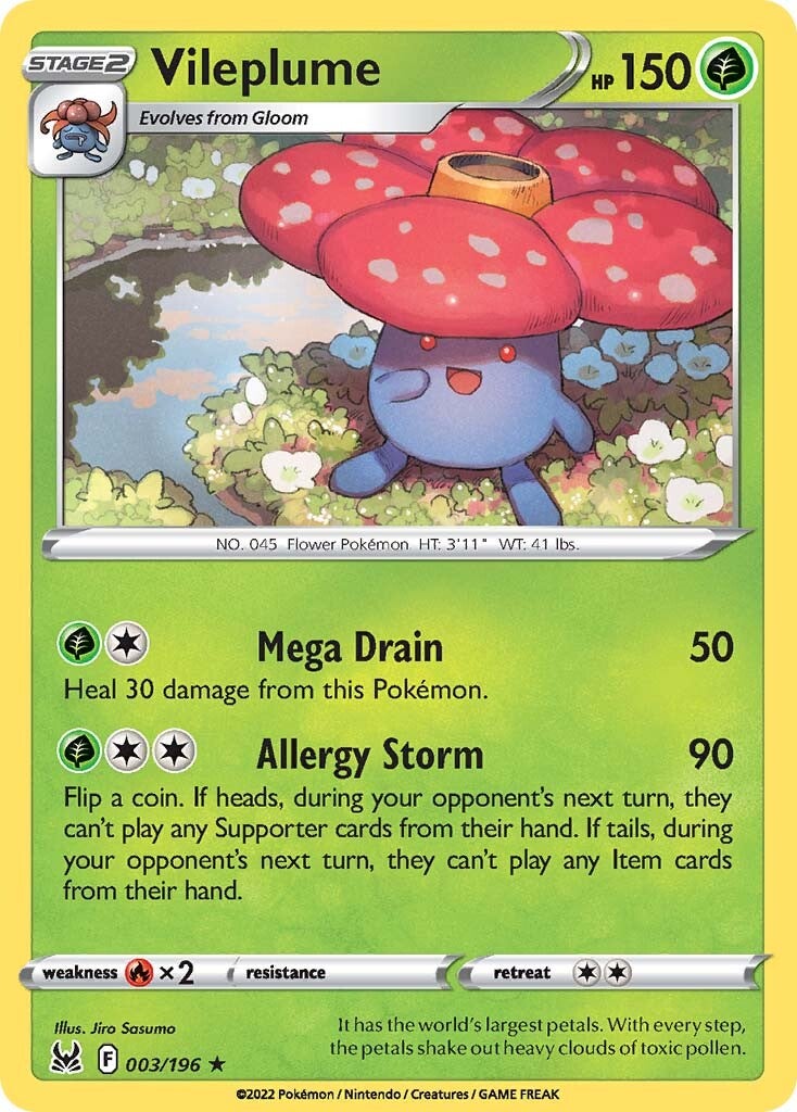 Vileplume (003/196) [Sword & Shield: Lost Origin] | Card Merchant Takapuna