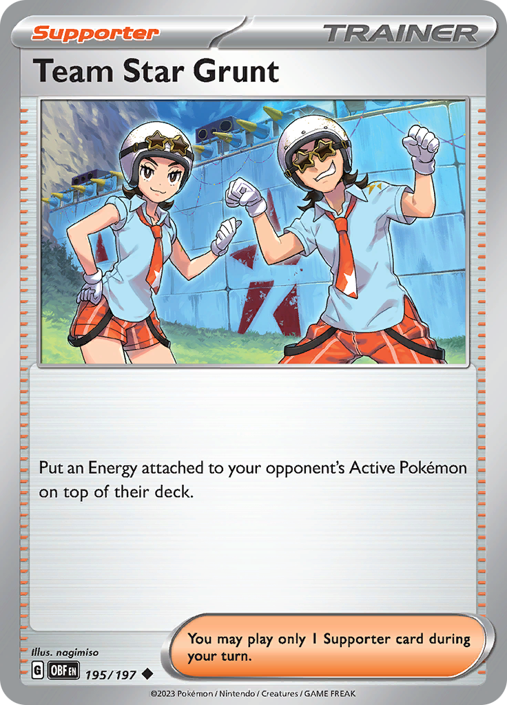 Team Star Grunt (195/197) [Scarlet & Violet: Obsidian Flames] | Card Merchant Takapuna