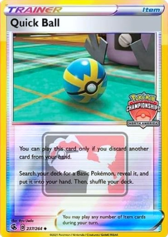 Quick Ball (237/264) (North America Championships Promo) [Sword & Shield: Fusion Strike] | Card Merchant Takapuna