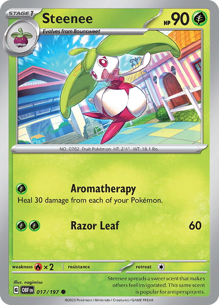 Steenee (017/197) [Scarlet & Violet: Obsidian Flames] | Card Merchant Takapuna