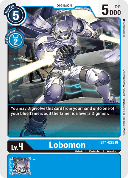 Lobomon [BT4-025] [Great Legend] | Card Merchant Takapuna