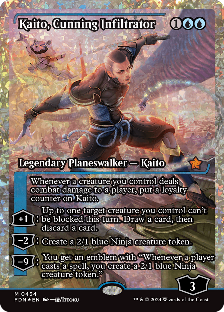 Kaito, Cunning Infiltrator (Showcase) (Frature Foil) [Foundations] | Card Merchant Takapuna