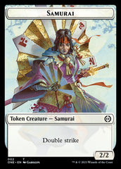 Rebel // Samurai Double-Sided Token [Phyrexia: All Will Be One Tokens] | Card Merchant Takapuna