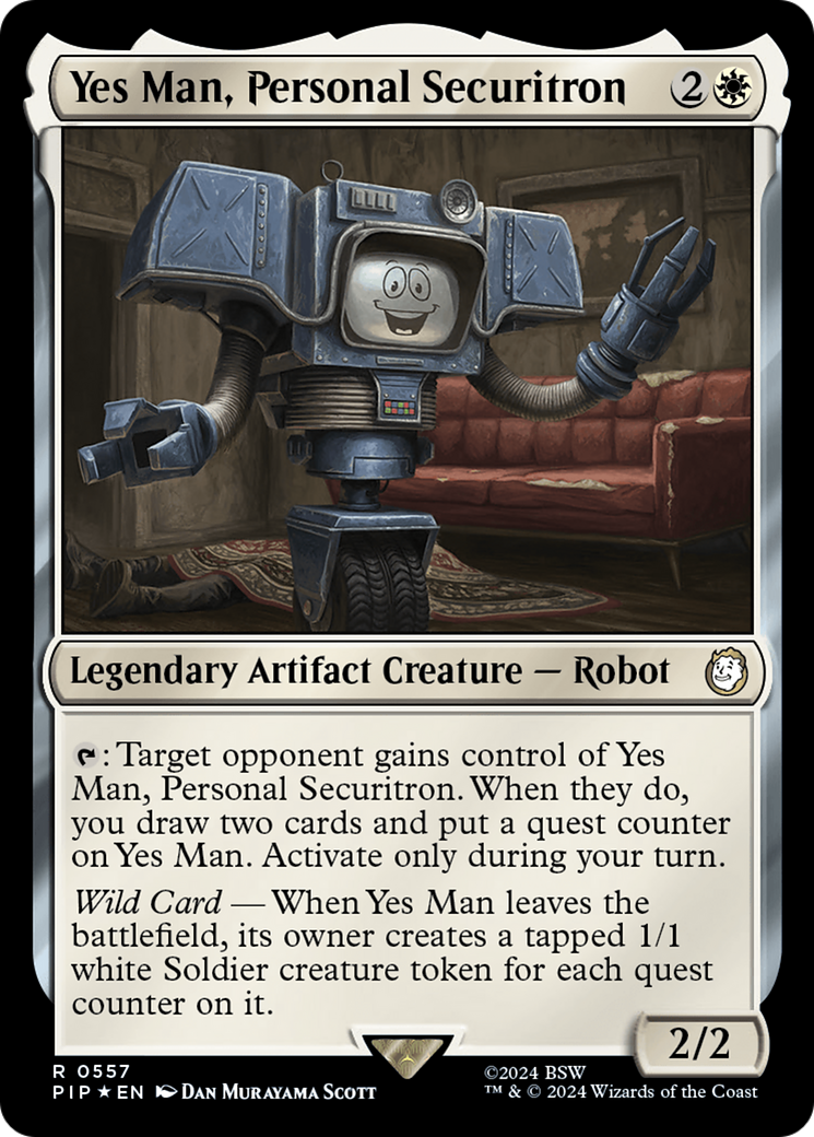 Yes Man, Personal Securitron (Surge Foil) [Fallout] | Card Merchant Takapuna