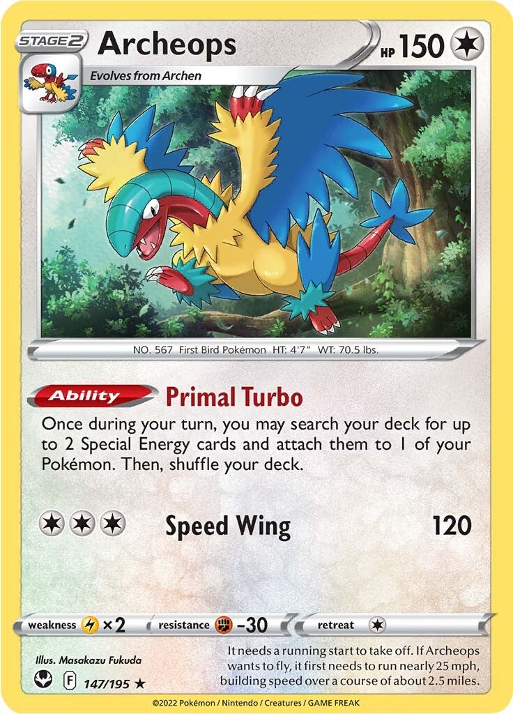 Archeops (147/195) [Sword & Shield: Silver Tempest] | Card Merchant Takapuna