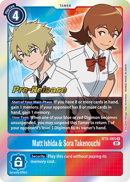 Matt Ishida & Sora Takenouchi [BT9-085] [X Record Pre-Release Promos] | Card Merchant Takapuna