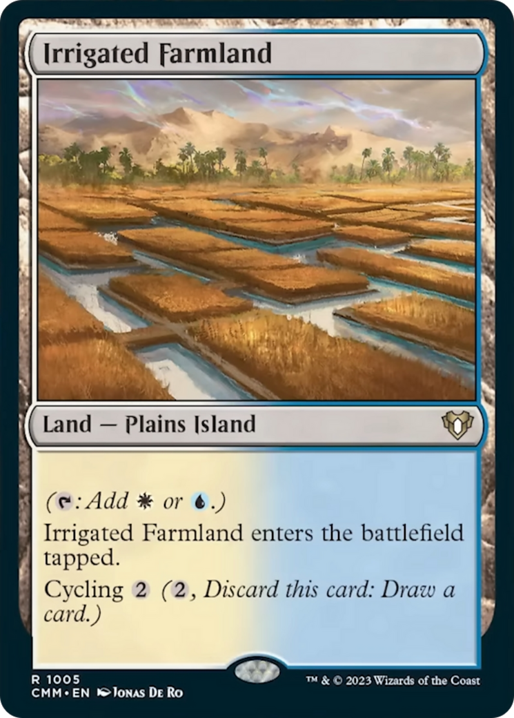 Irrigated Farmland [Commander Masters] | Card Merchant Takapuna